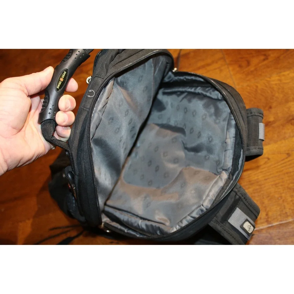 SwissGear Airflow Laptop Backpack Black Multi-Pocket Travel School Bag